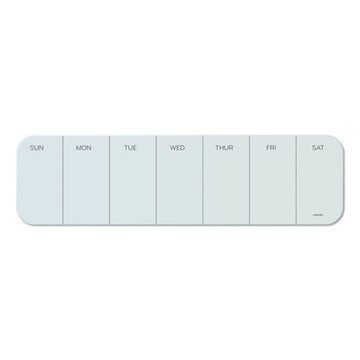 U Brands Cubicle Glass Dry Erase Undated One Week Calendar Board, 20 X 5.5, White freeshipping - TVN Wholesale